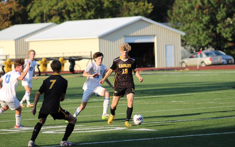 CAMBRIAN KOCH (15) was selected as the Man Of The Match by head coach Brian Immekus for his hat trick performance against Crocker and slotting in the game-winner. He racked up 3 goals, 4 shots and 6 points. Photo by Wyatt Hardy. Article Image Alt Text