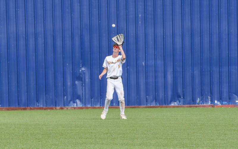 SETH VALLEY is pictured clutching the game-winning out to seize third place for Sullivan. The senior was lights out at center field in his final high school game. Photo by Extra Innings Photography Article Image Alt Text