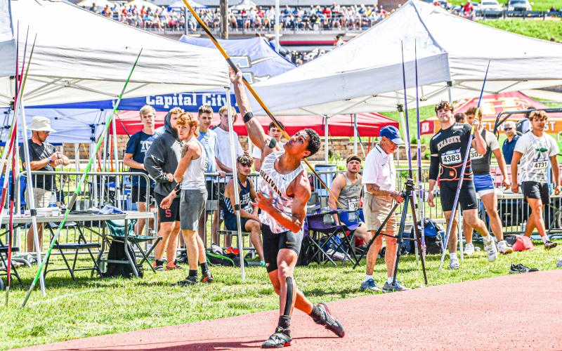 JAVELIN KING. Robert York made waves in the javelin his junior year. He threw a record 57.67 meters at state and was also the sectional and district champion. Photo by Will Johnson Article Image Alt Text