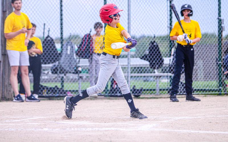 EVAN RANSOM ran some magic against Pinemark with 2 runs, 2 walks and 1 RBI. Photo by Wyatt Hardy Article Image Alt Text