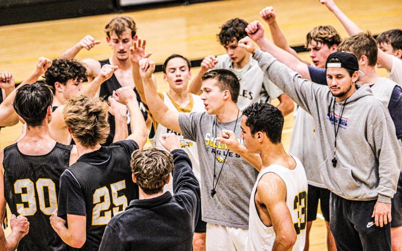 ‘MAMBA’ MENTALITY. In his first year as Sullivan’s head coach, Kobe Wands is instilling a new mentality of buying into the process of hard work for the Eagles. Photo by Wyatt Hardy Article Image Alt Text