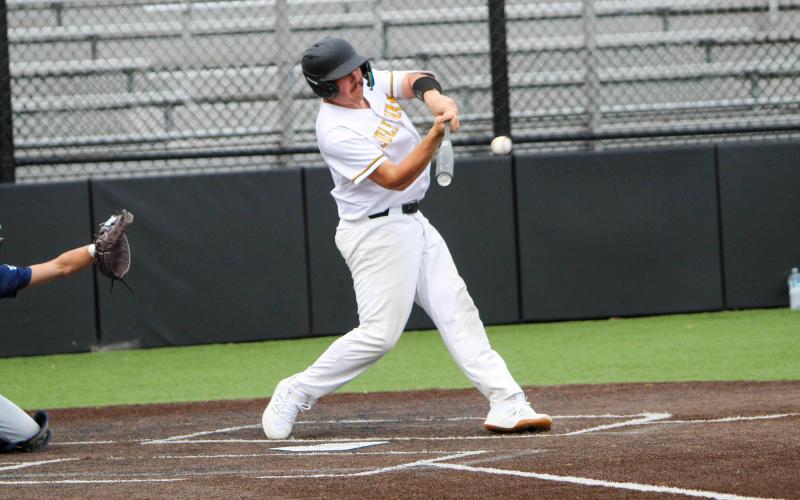 MITCHELL GARNER pictured at the plate. Photo by Wyatt Hardy Article Image Alt Text