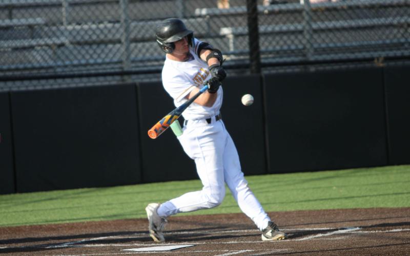 LANDEN DOZA landed a hit and punched it home. Photo by Wyatt Hardy Article Image Alt Text