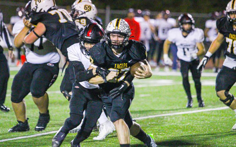 FRANK THE TANK. Franky Erxleben (27) had a rushing total of 270 yards on 20 carries against the Wildcats.