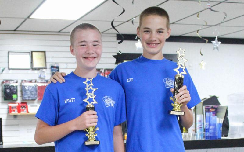 TEAM VIEHLAND. Wyatt (left) and Levi (right) Viehland finished as third-place team of the year. Photo by Wyatt Hardy Article Image Alt Text
