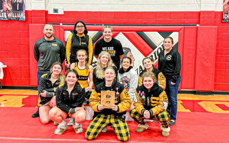 FIRST TITLE IN PROGRAM HISTORY. Girls wrestling won their first-ever team championship in Fox. Photo by Sullivan High School Wrestling X. Article Image Alt Text
