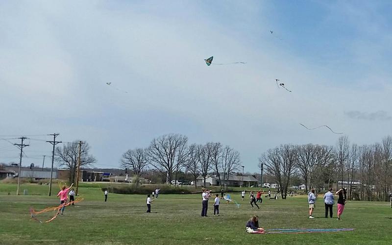 UP, UP, BUT NOT AWAY! The students enjoyed being able to celebrate spring with Kite Day.