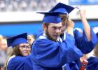 Bourbon High School students flip their tassles Thursday night as they officially became graduates. Article Image Alt Text