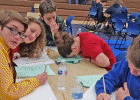 The 6th grade team got a little frustrated with the word problems during the Math Bowl.
