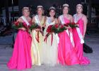 Morgan Clonts, 3rd Runner-Up; Riley Branson, 2nd Runner-Up; 2022 Fair Queen, Myah Massie; Khloe Harbour, 1st Runner-Up; and Jenna Leasor, Miss Congeniality. Article Image Alt Text