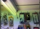 This interior display wall slid approximately 3-inches from the accident, stopping against a row of ceiling-mounted light fixtures.